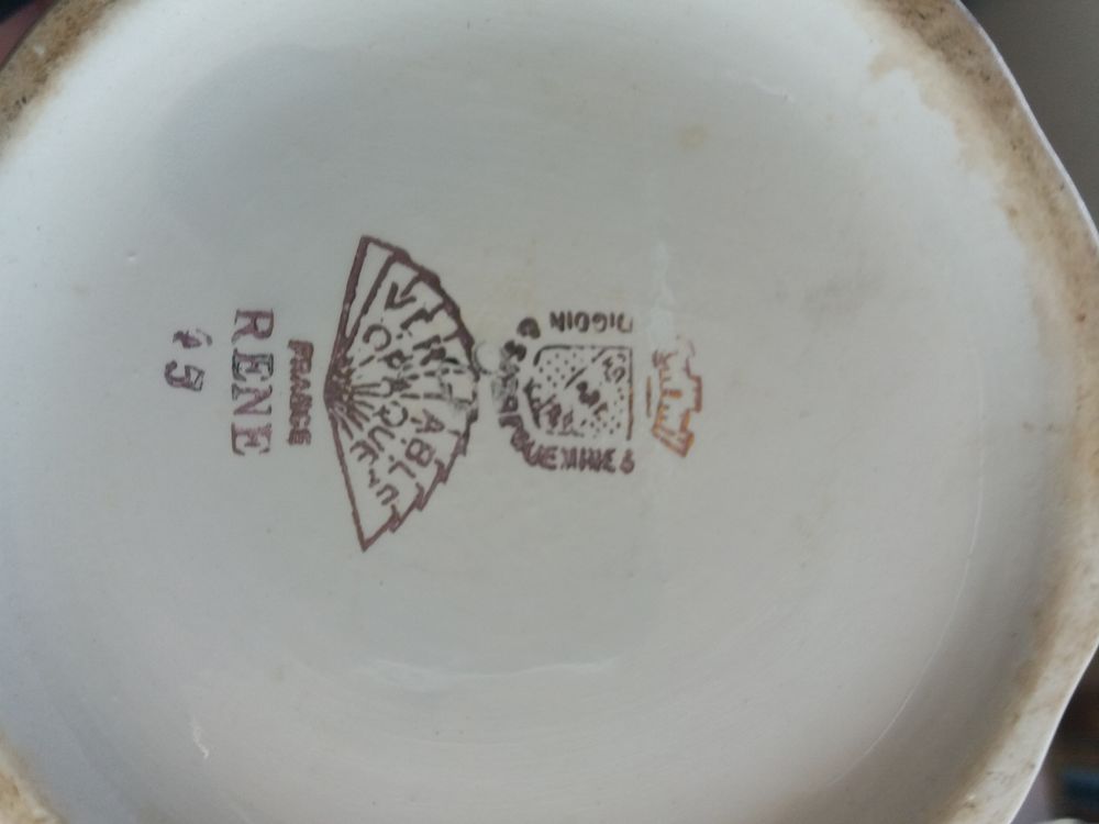 ENSEMBLE 12 TASSES A CAFE ET SUCRIER " DIGOIN SARGUEMINE " Décoration