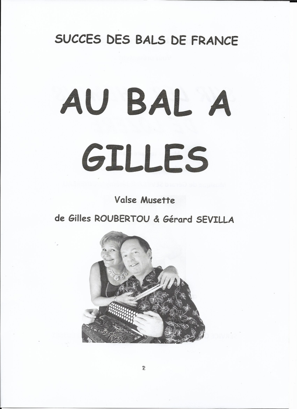 ACCORDEON: AU BAL A GILLES Instruments de musique