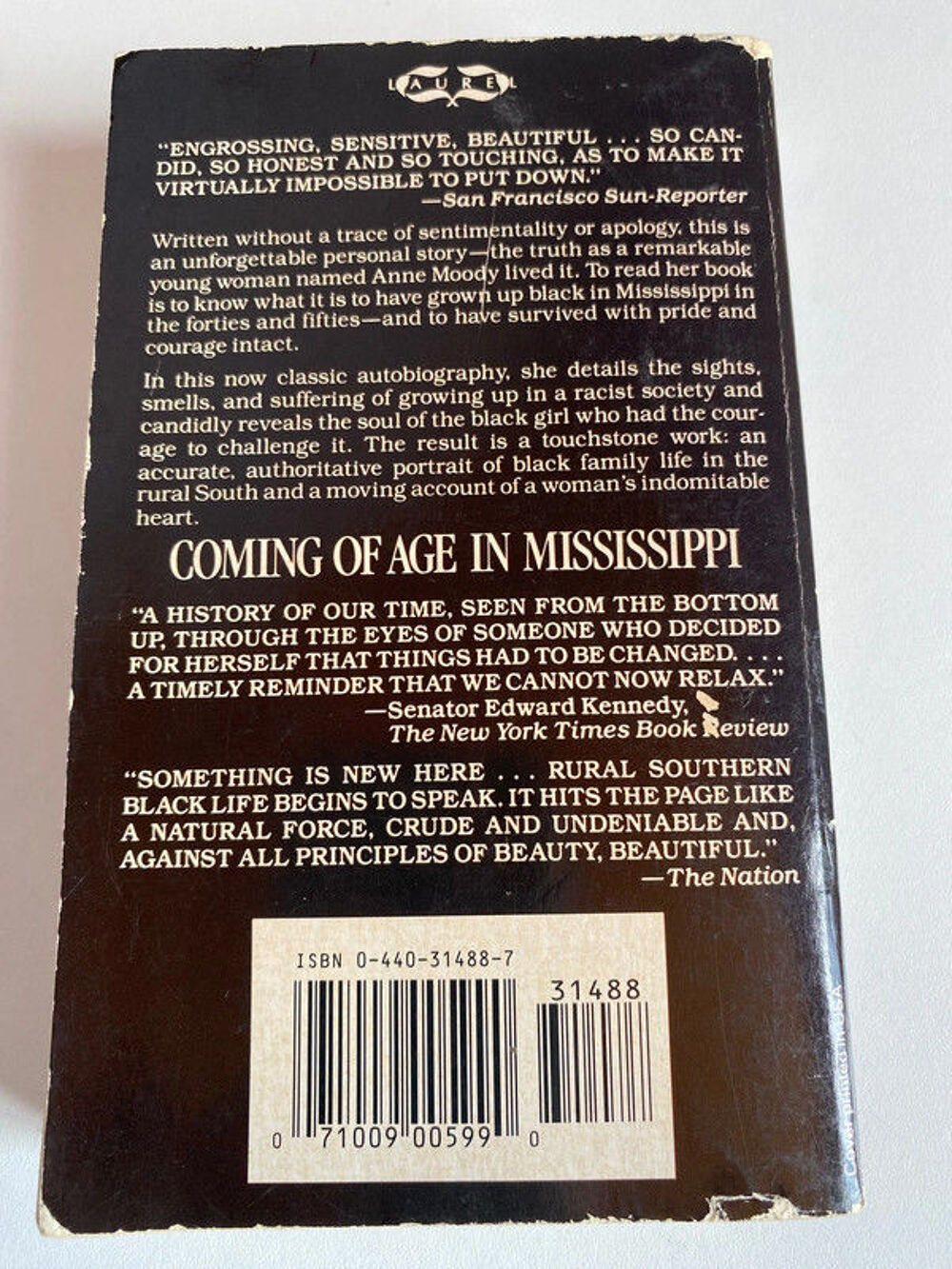 Livre Coming Of Age In Mississippi Livres et BD