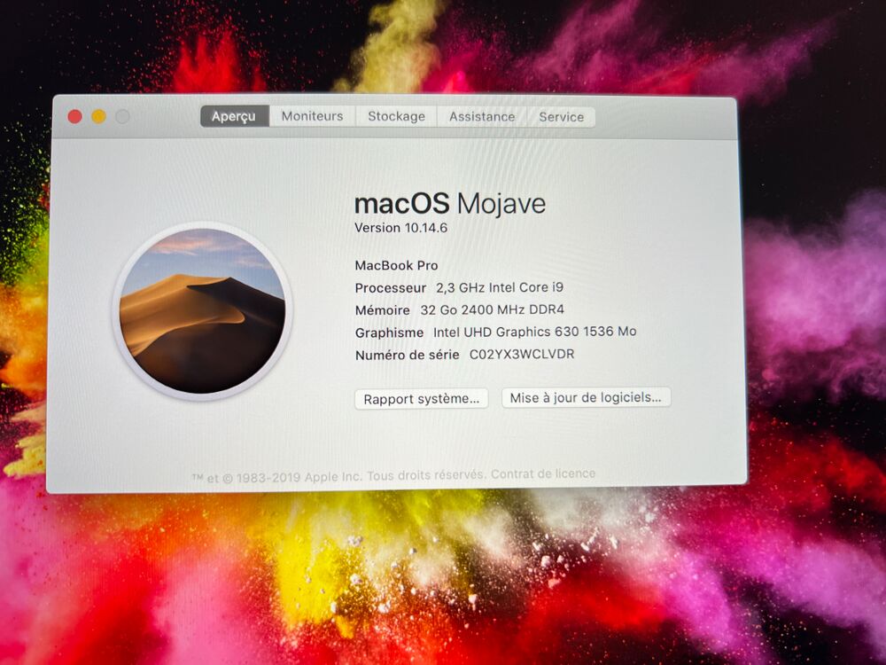 Macbook Pro 15" Etat NEUF Matériel informatique