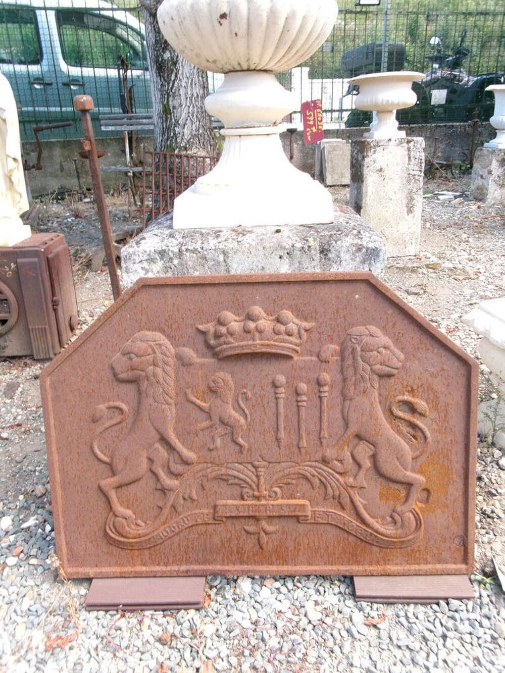Plaque de chemin&eacute;e en fonte Décoration