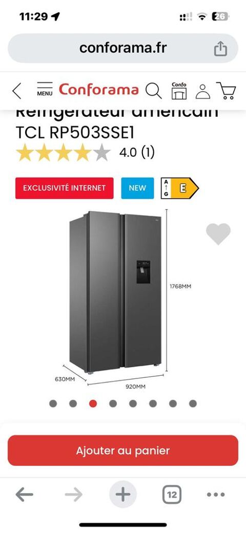 Frigidaire Américain 550 Grenoble (38)