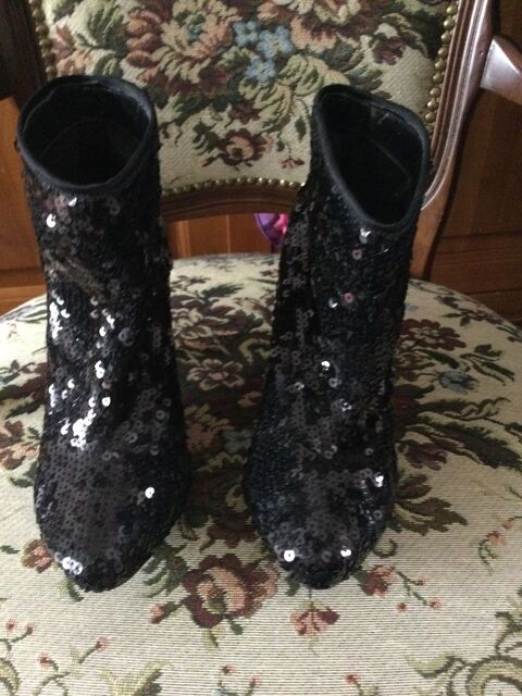 Bottine Noire � Paillettes Noires Pointure 36 10 Montmagny (95)
