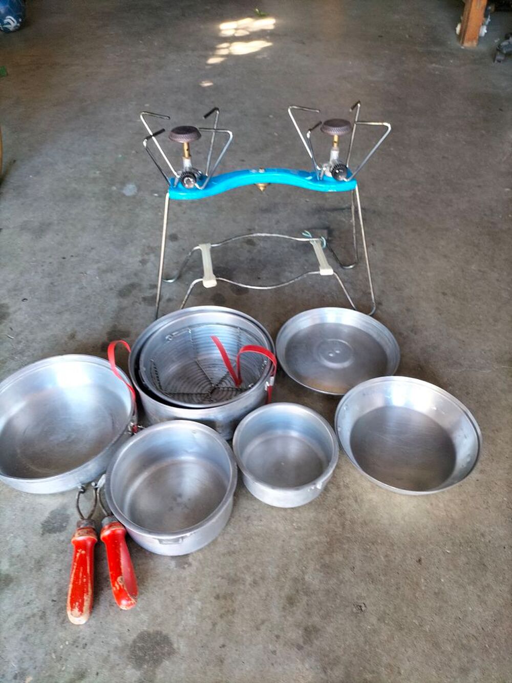 Set camping gaz double feux chasse p&ecirc;che camping Jardin