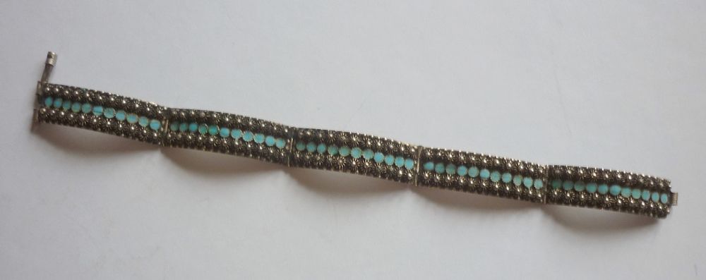 BRACELET vintage argent MADE GREECE 950 articul&eacute; 5 segments Bijoux et montres
