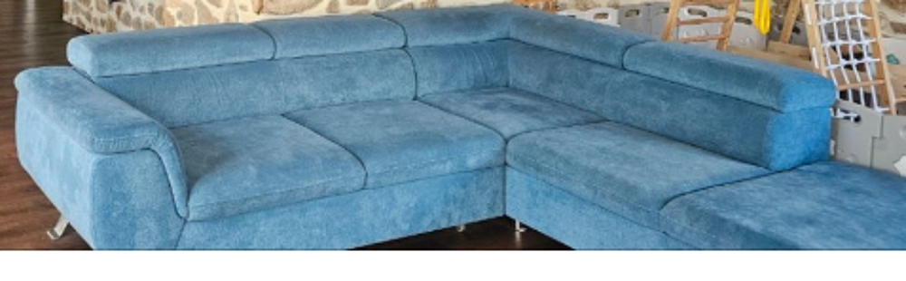 CANAP&Eacute; D'ANGLE BLEU CLAIR CONVERTIBLE LIT Meubles