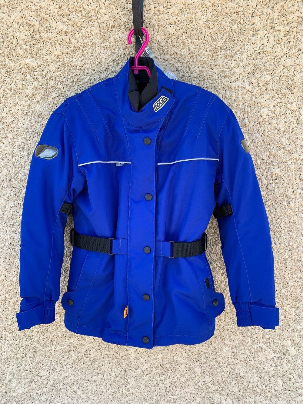 Blouson moto femme taille 40 bleu Franck Thomas Vtements