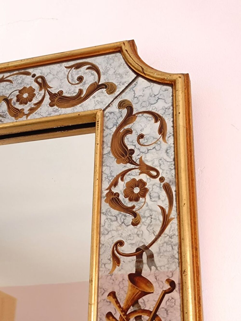 Miroir en verre &eacute;glomis&eacute; Décoration