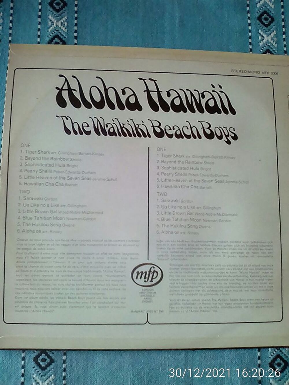 Vinyle 33T ALOHA HAWAII - WAIKIKI BEACH BOYS CD et vinyles