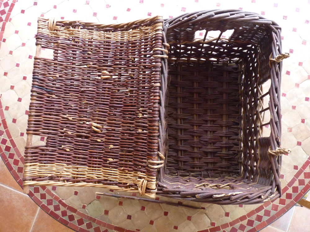 Panier en osier pour chat D�coration