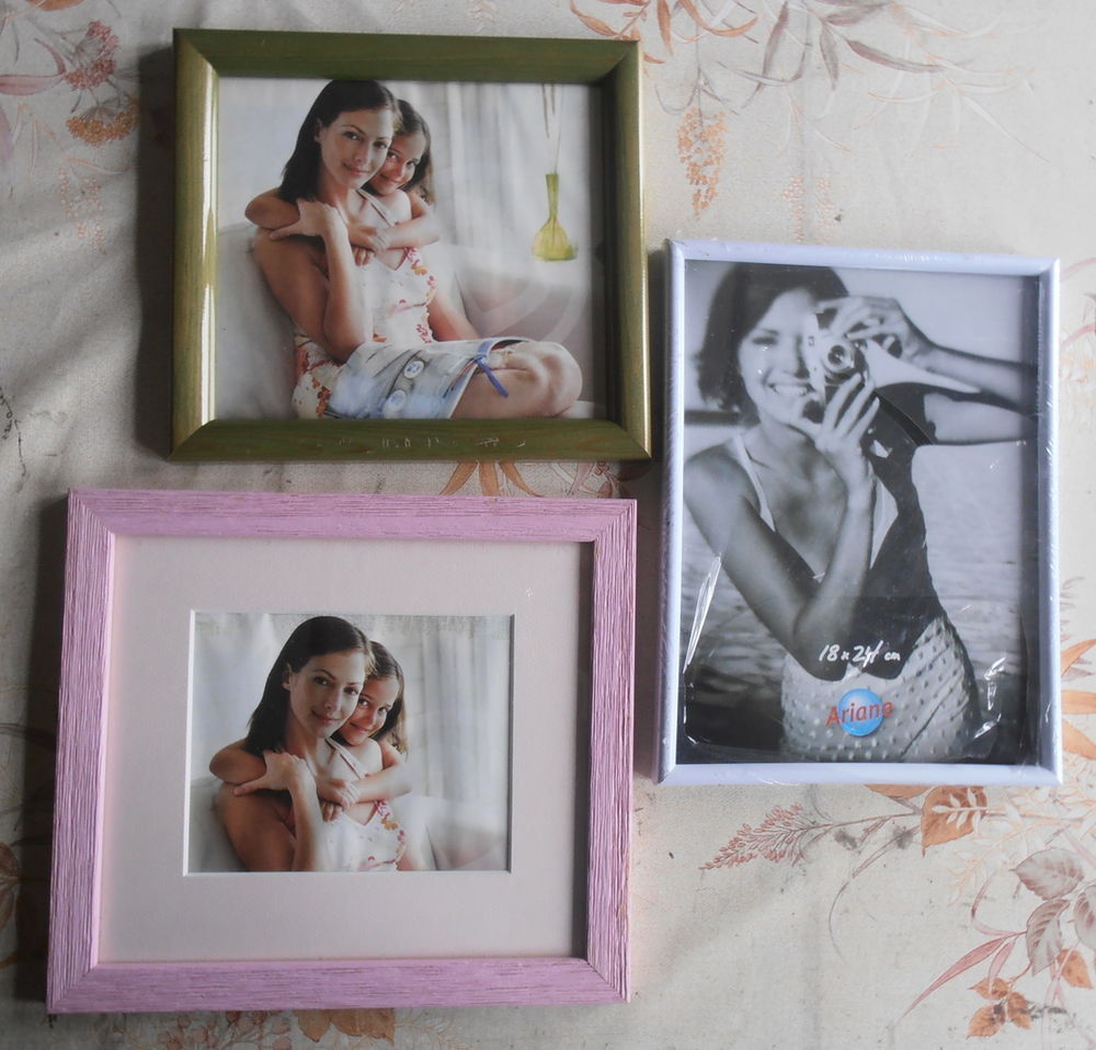 Cadre &agrave; photo en bois et en plastique Décoration