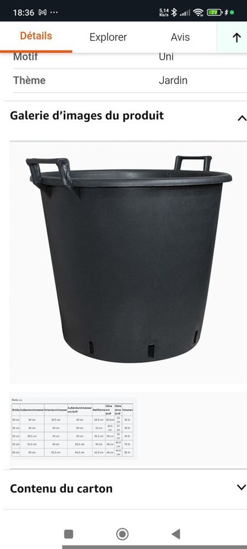 Pot pour plantes  80 Durrenbach (67)