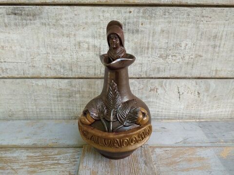 Ancienne Carafe � Calvados Gr�s de Noron R. Lamy 32 Loches (37)