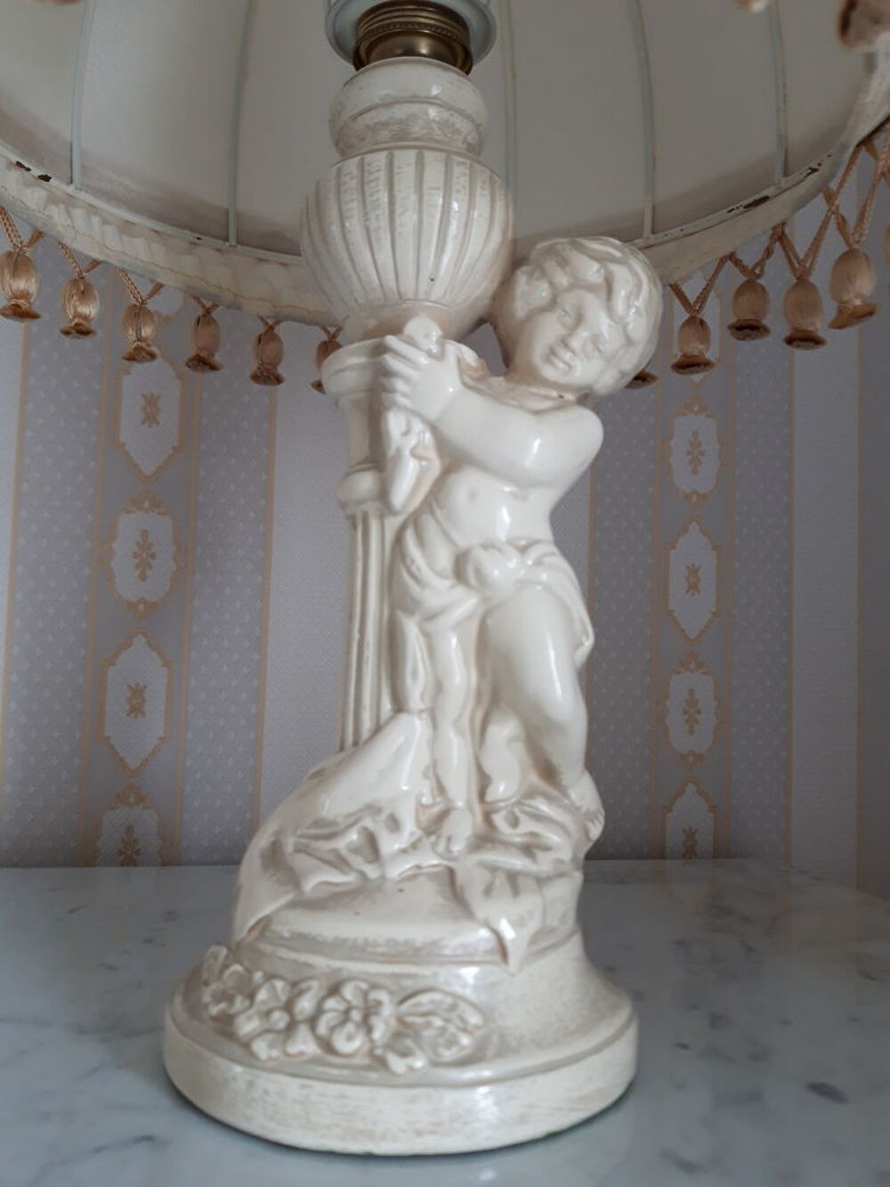 Lampe Ch&eacute;rubin sign&eacute;e JP ( 1950 - 1980) Décoration