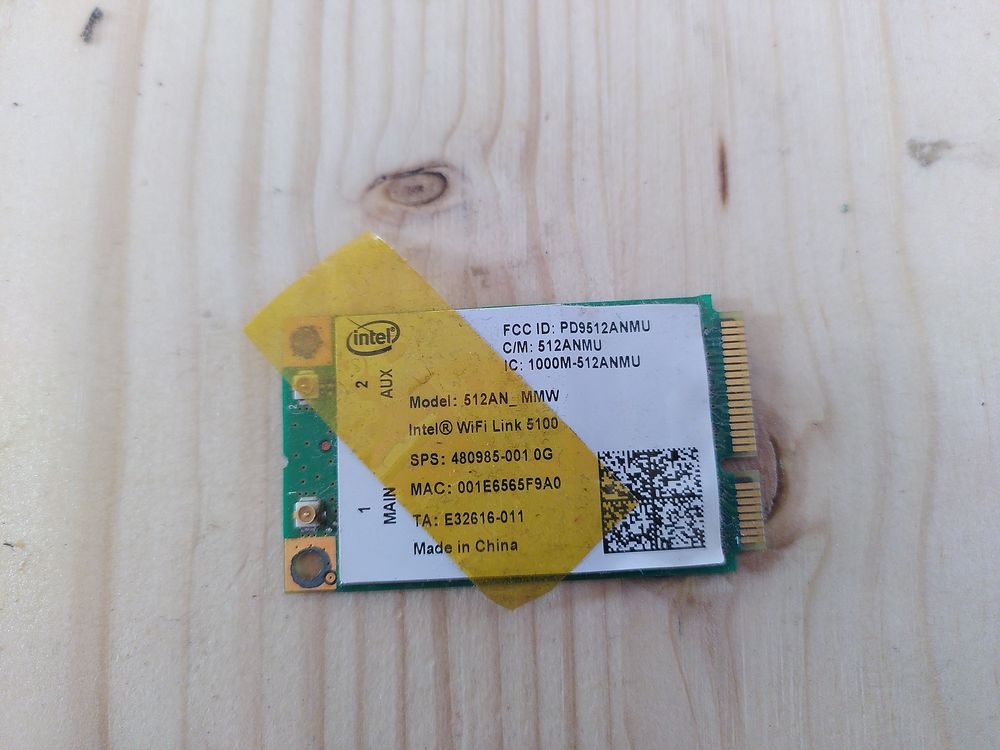 Carte Wi-Fi Intel 5100 HP 480985-001 512AN_MMW Mini PCIe Matériel informatique