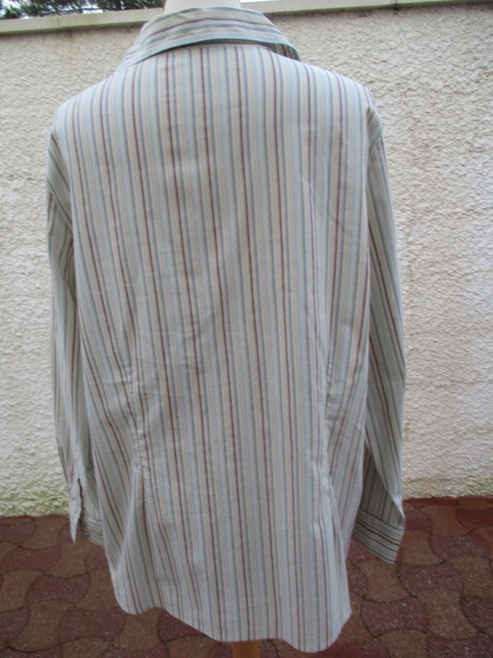Chemisier &agrave; Manches Longues Imprim&eacute; "Rayures" : Taille 46/48 Vêtements