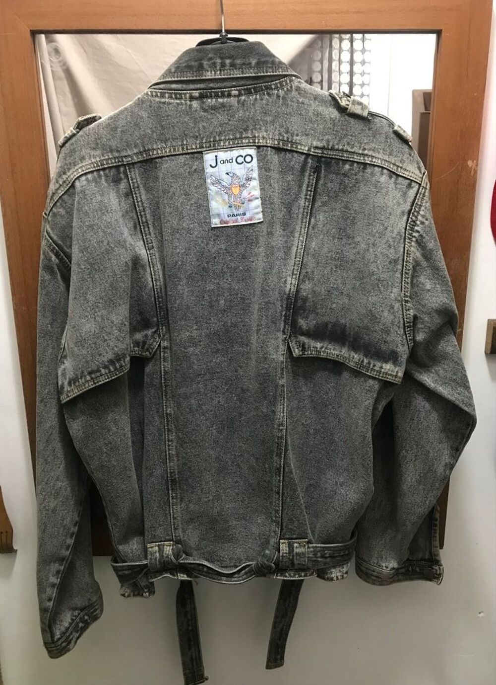 Blouson en Denim Gris Vêtements