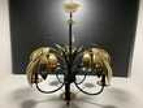 Lustre salon motif feuillage Dcoration
