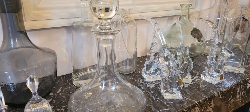 lot de carafes en verre Décoration