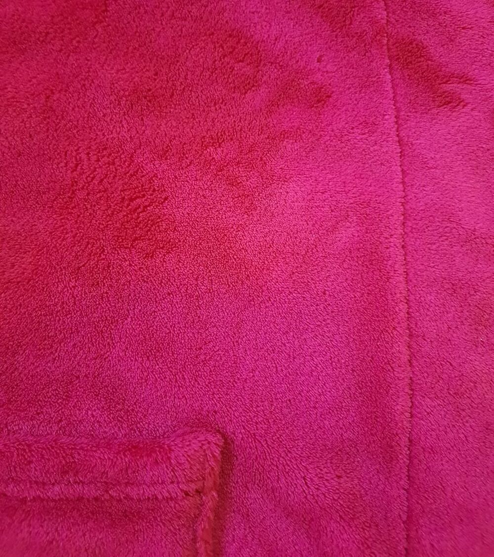 Peignoir polaire doux rouge cerise L 92 cm T 38 - 40 Vtements