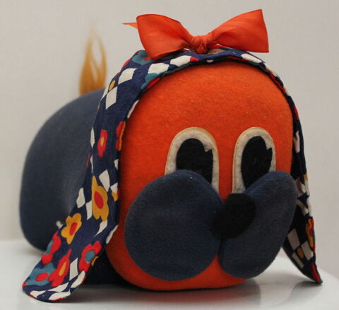 Poup�e en chiffon CHIEN vintage 70 marque Minouche 30 Issy-les-Moulineaux (92)