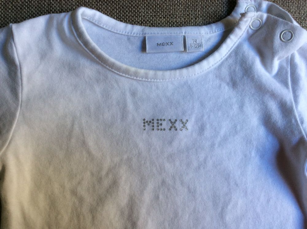 T-shirt blanc Mexx manches longues - taille 74 (9-12 mois) Vtements enfants