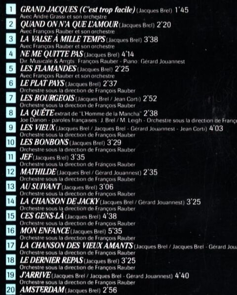 1 CDA BREL 20 titres
2 Pontoise (95)