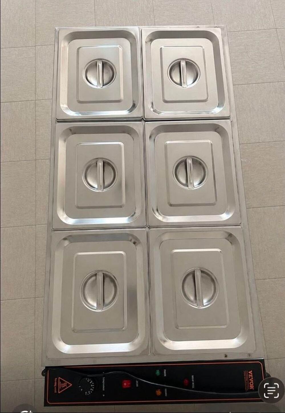   Chauffe-plat buffet VEVOR 6 bacs - Bain-marie électrique - Neuf 