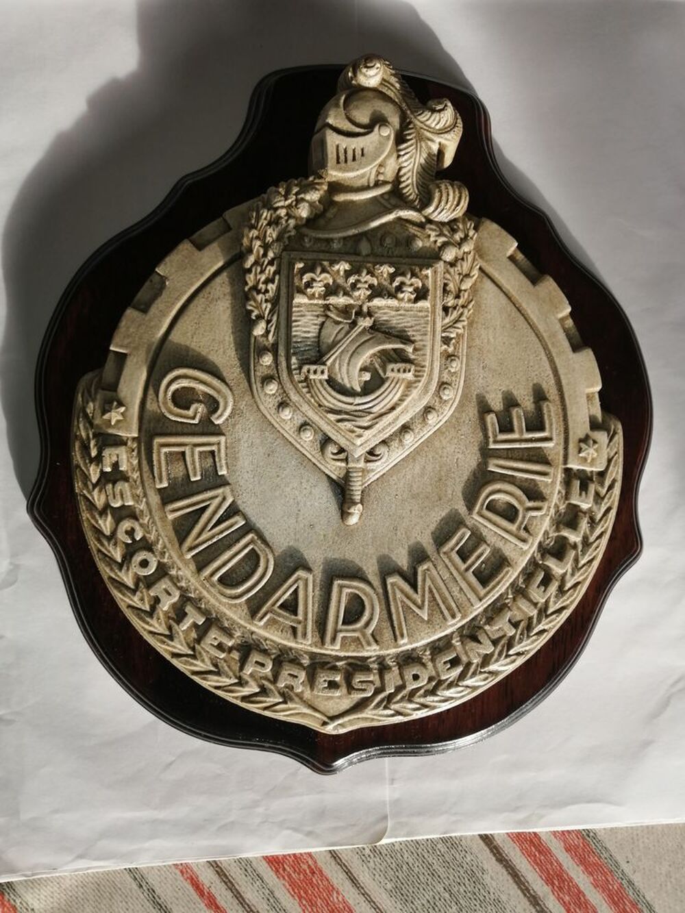 Plaque escorte pr&eacute;sidentielle 