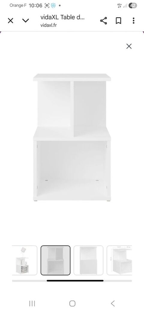 Table de chevet blanc 20 Longuenesse (62)