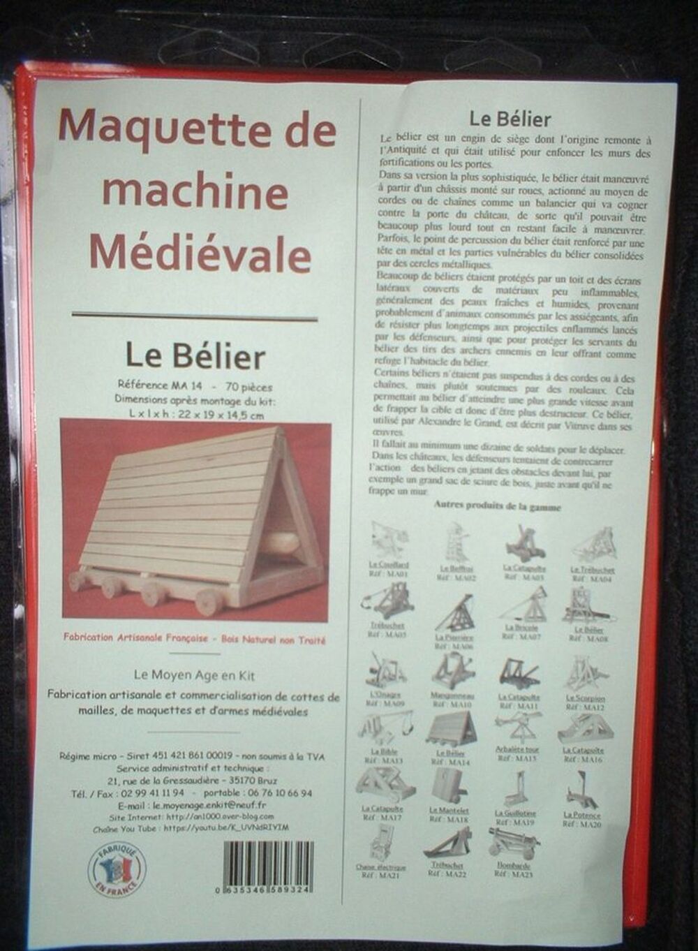 Maquette de b&eacute;lier couvert Jeux / jouets