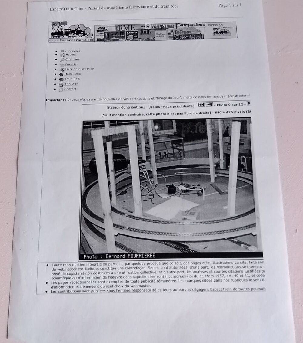 Plan pour r&eacute;seau trains &eacute;lectrique en 1/160 