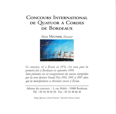 CD    Chostakovitch, Walton, Enesco     Concours Bordeaux 5 Antony (92)