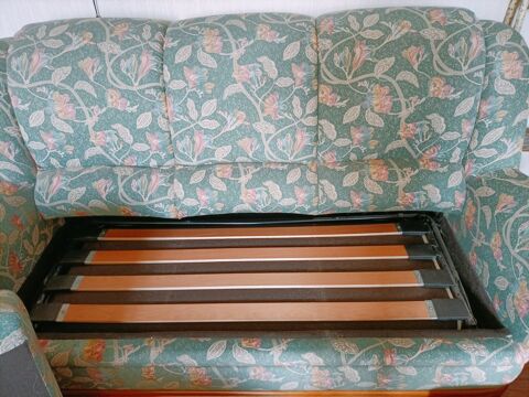Canapé convertible 3 places tissu fleurable 40 Caluire-et-Cuire (69)