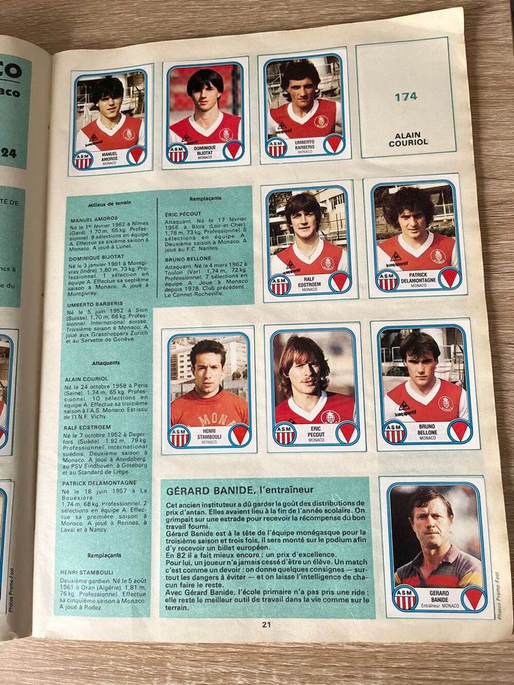 Panini album autocollants football 83 