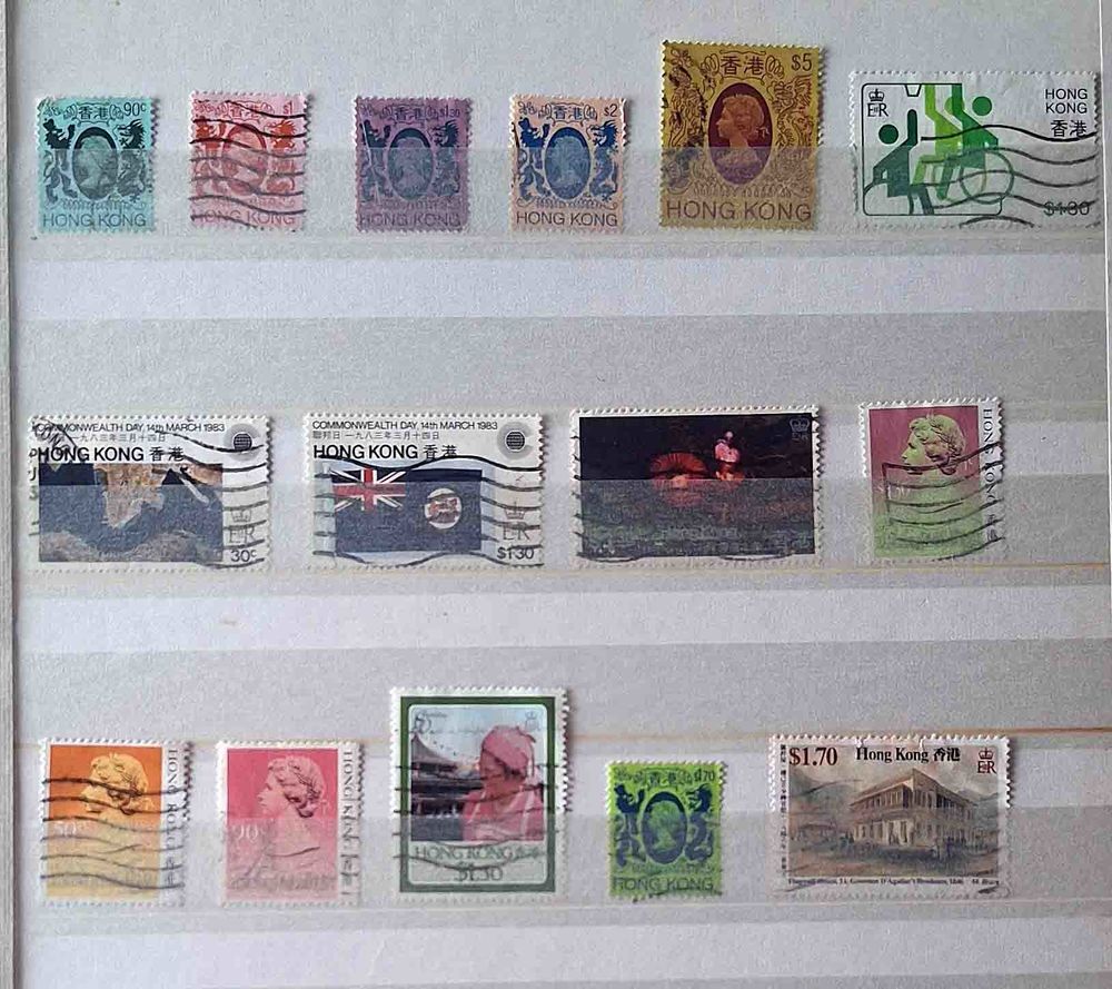 S&eacute;rie de timbres de collection d'Hong Kong 