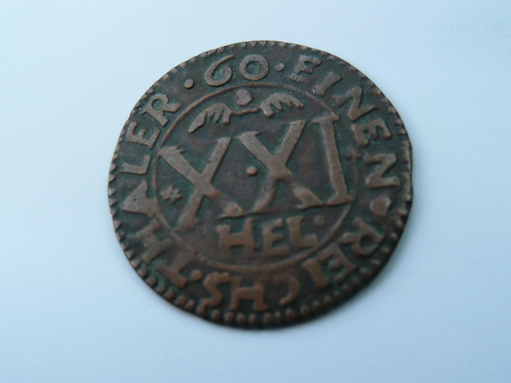Monnaie Allemagne 21 Heller de Bocholt 1762 