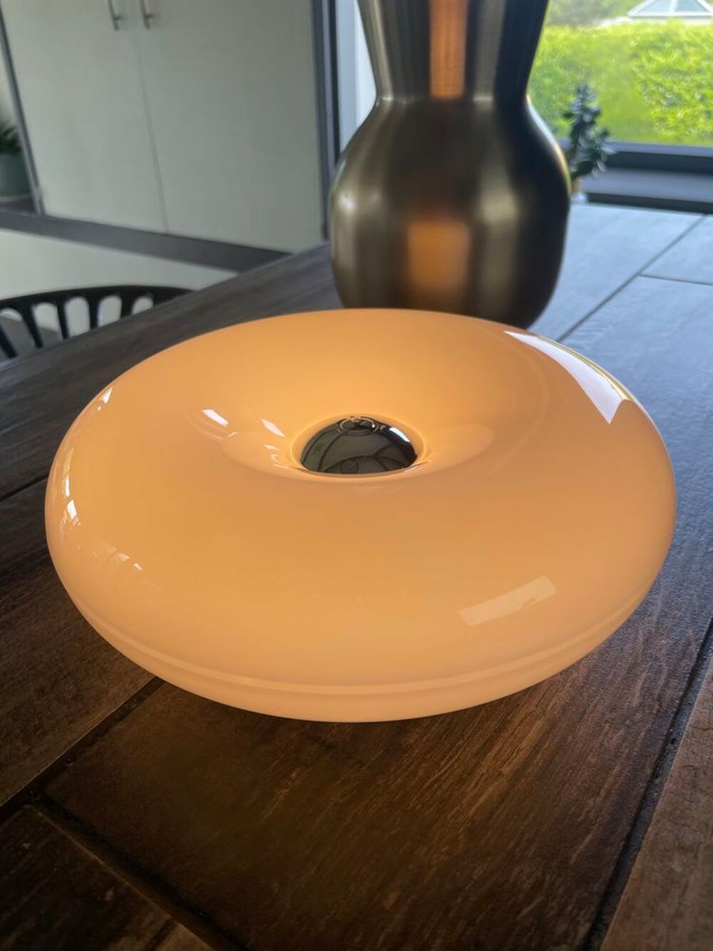 lampe donuts blanche design Décoration