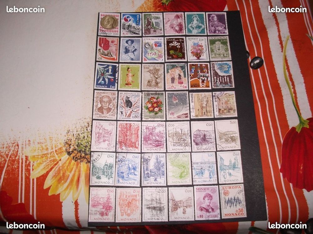 Dispoliste timbres MONACO neufs (**) et oblit&eacute;r&eacute;s (ob) 