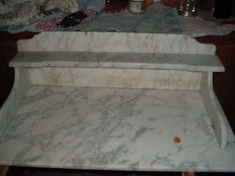 ensemble marbre pour table de toilette ancienne 60 Luynes (37)