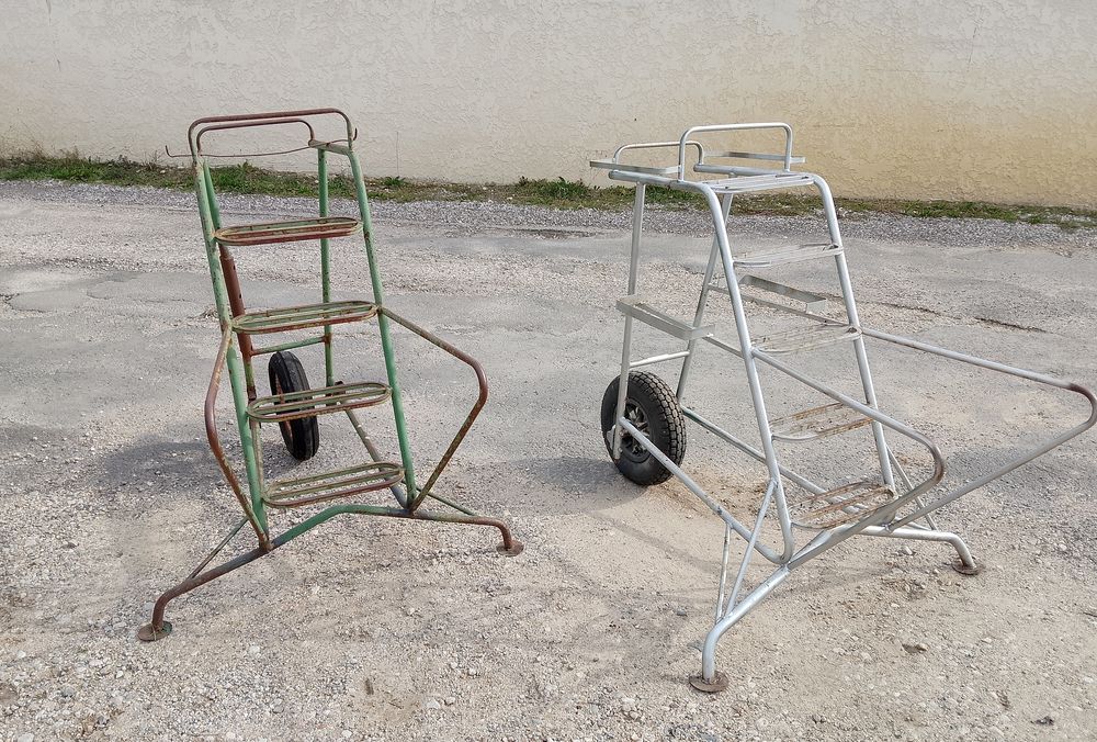 Brouette &eacute;chelle escabeau sur roue recolte Bricolage