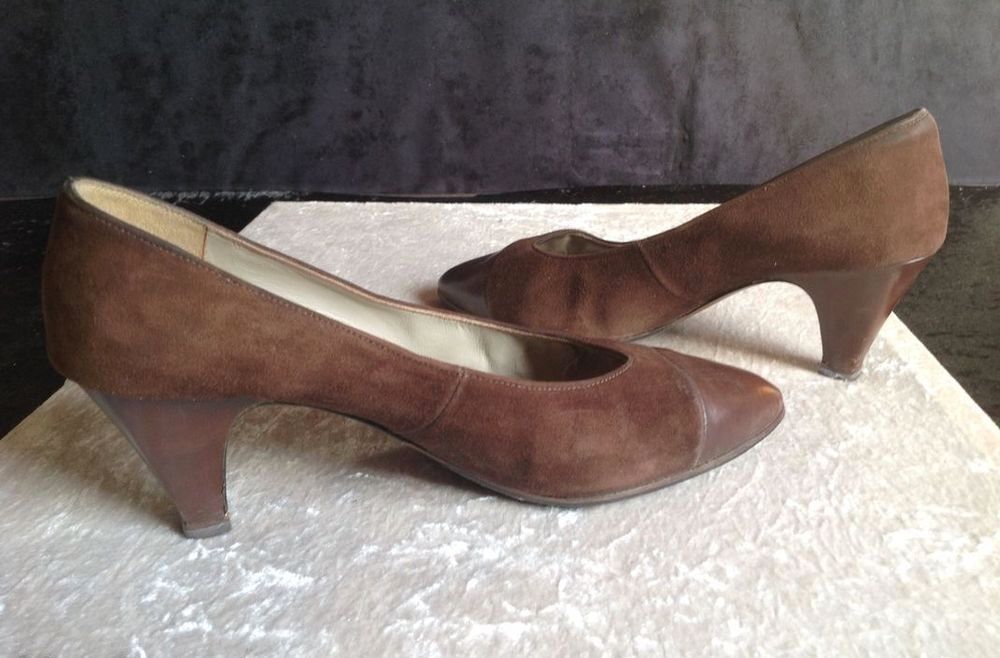 ESCARPINS DAIM MARRON JB MARTIN TOUT CUIR P40 Envoi Possible Chaussures