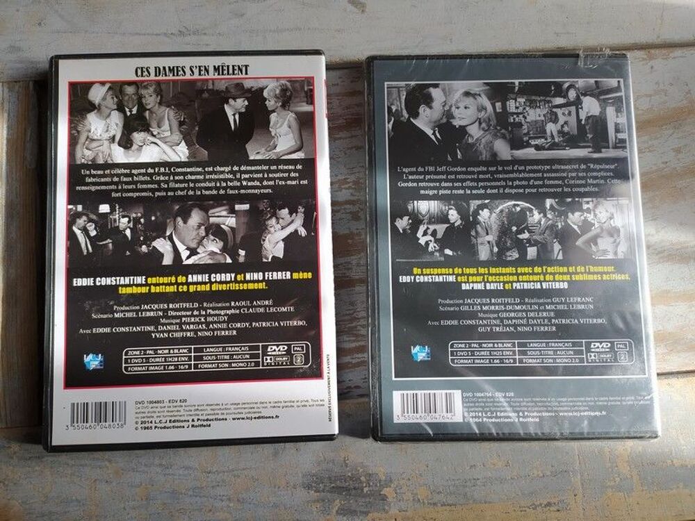 2 DVD Eddie Constantine Ces dames s'en M&ecirc;lent, Laissez Tirer DVD et blu-ray