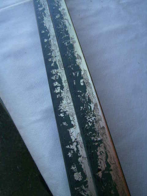 36m de baguettes bois argent et or oxyd� et vert style us�e  108 Wolxheim (67)