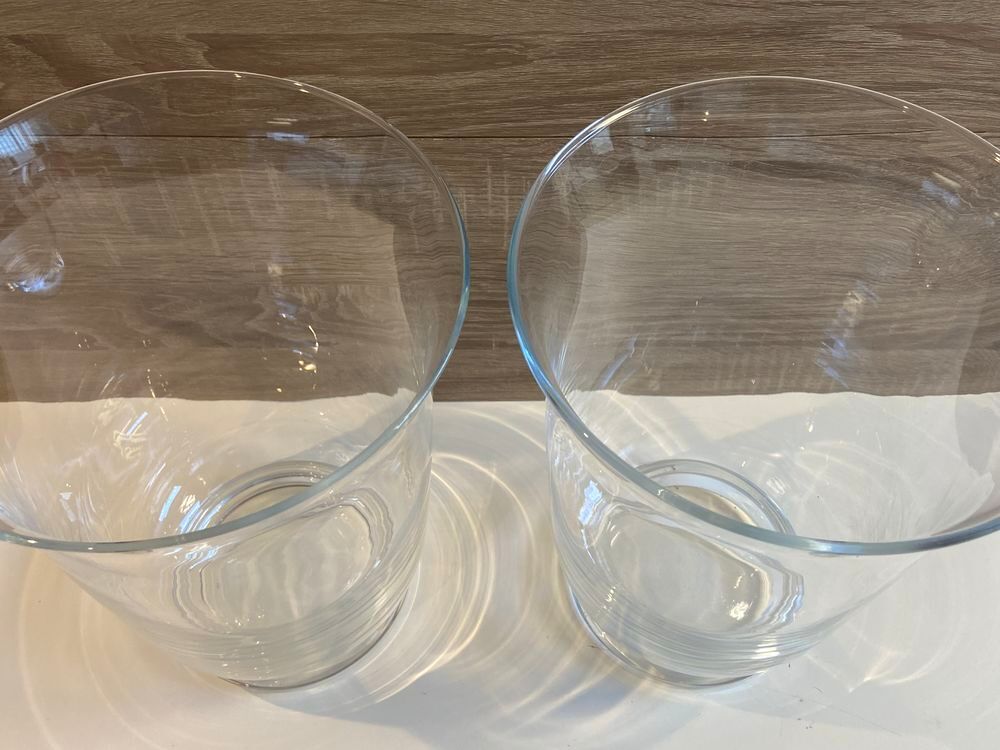 &Eacute;l&eacute;gant Duo de Vases Neufs Photophores en Verre Cristal Décoration