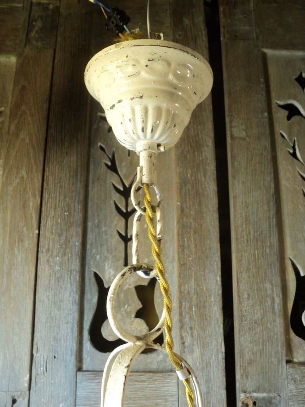Ancienne Suspension Lanterne Style Campagne Far West. Décoration