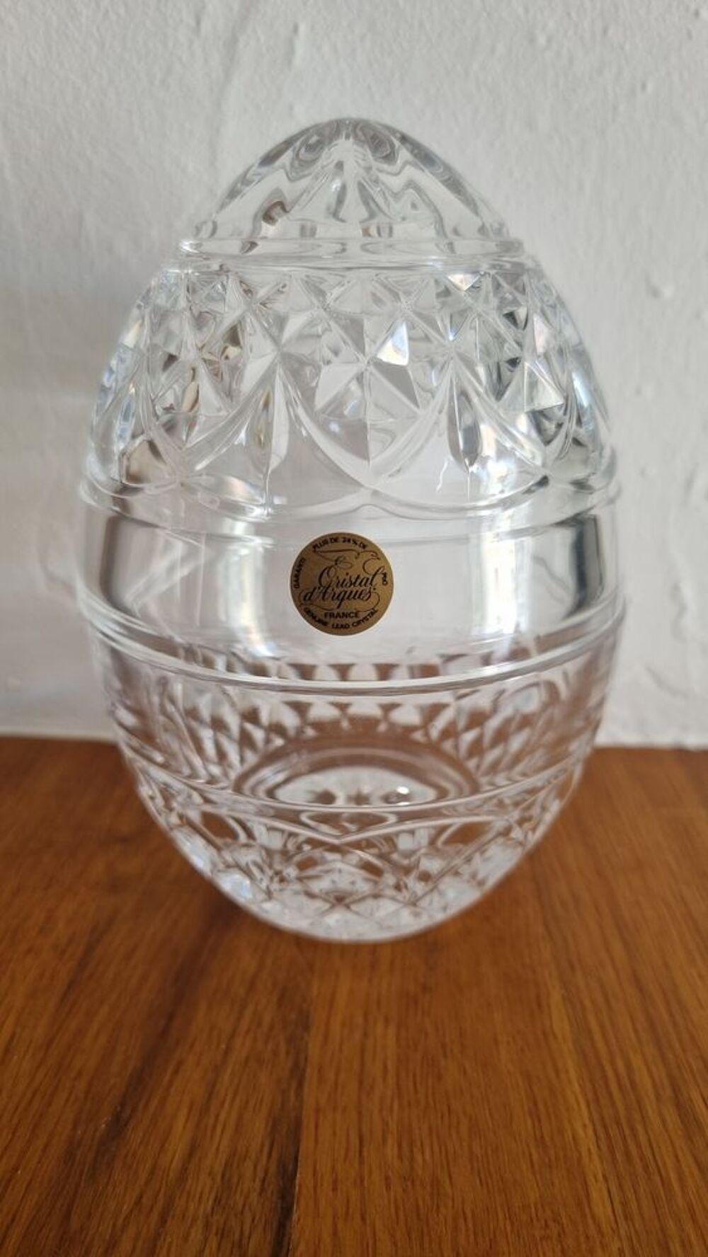 Oeuf cristal d'arques Décoration