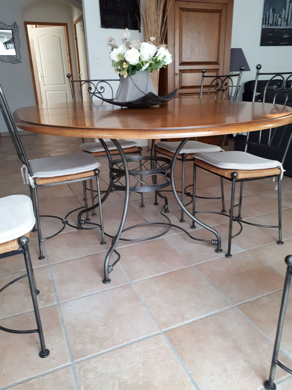 TABLE 100% CHENE MASSIF + 1 ALLONGE Meubles