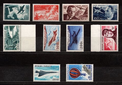 Lot timbres France poste arienne, tous**, superbes 9 Cholet (49)