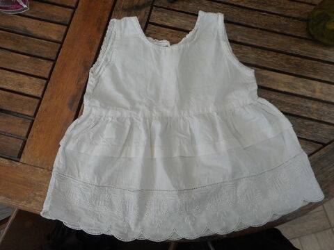 Ancienne robe fille blanche coton dentelle 10 Nieuil-l'Espoir (86)